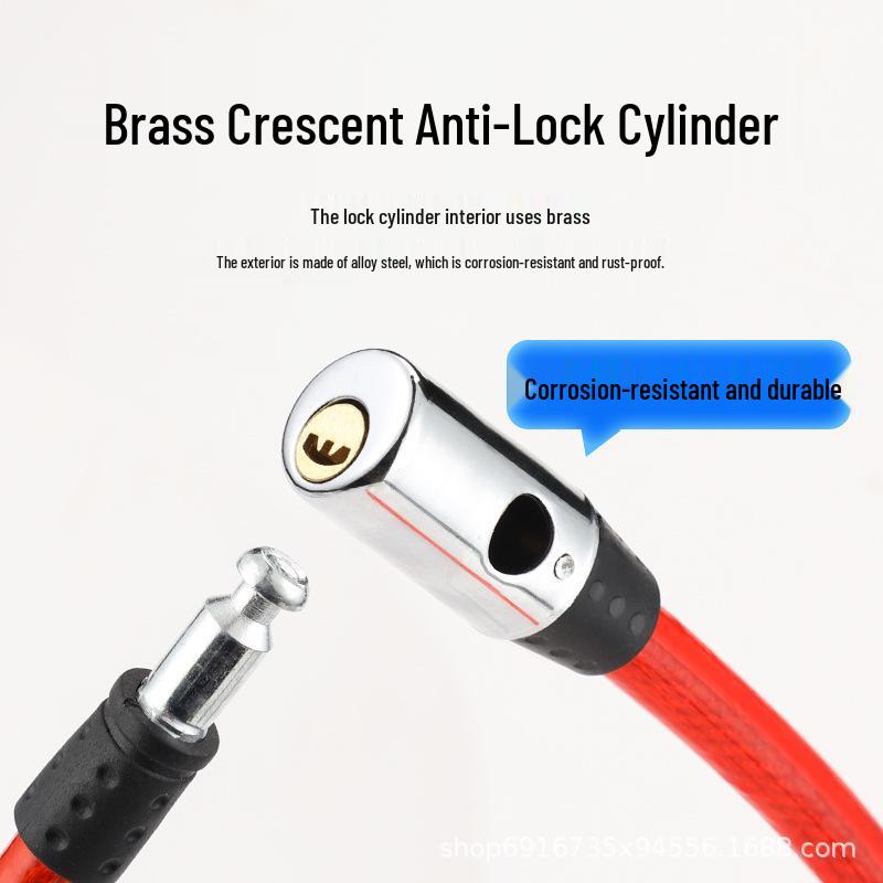 Portable Anti-theft Steel Cable Lock for Bikes and Glass Doors