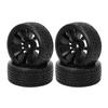 4PCS 1 10 Drift Car Tires Hard Tyre for Tamiya TT02 On Road Drifting Car RC Rubber Tires and Wheels Set Black