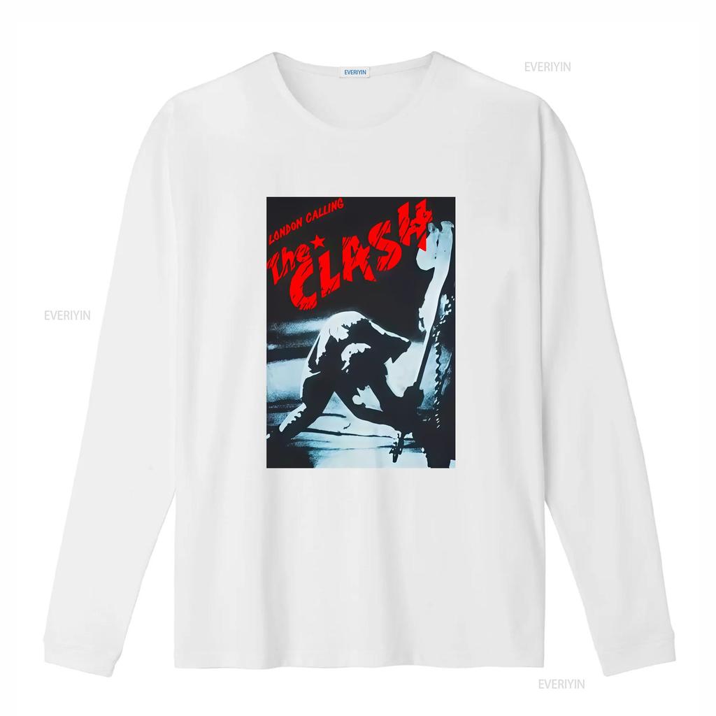 The Clash London Calling Heavy Metal Hudební Kapela Rock Punk XL Tričko vintage Vypraný grafický Potisk Měkký Všestranný Mírně pánský