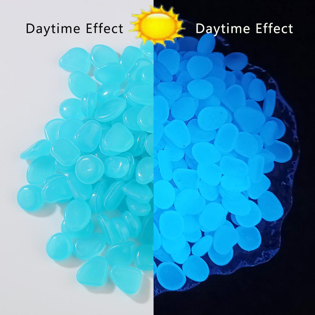 100pcs 1cm Glowing Stone Gardening Fish Tank Landscaping Luminous Stone Decoration Artificial Fluorescent Colored Cobblestone
