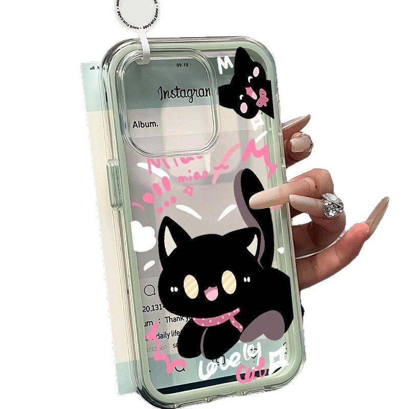 Cute Scare Cat, Suitable for iPhone17pro Mobile Phone Case Apple 16 2-in-1 14/13 Cartoon 12 Sets 15