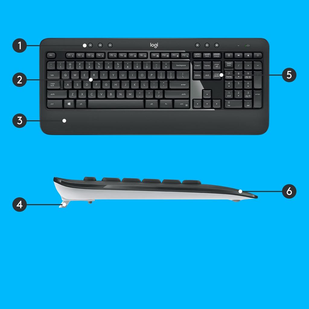 Logitech Mk540 Advanced Usb Black Kit