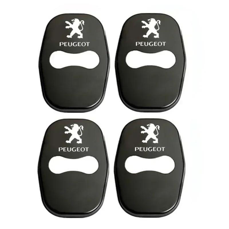 4pcs for Peugeot 308 508L 301 308S 408 508 2008 3008 T 4008 5008 207CC 308CC Car Door Lock Anti-scratch Cover Stickers Accessories