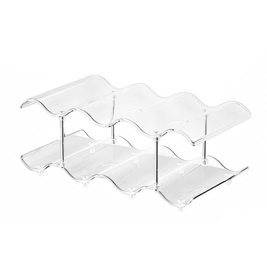 Yangyizhi Cup Storage Rack, Multi-Layer Stacking Organizer, with Wavy Slot Design, Space Saving Desktop Bar for Mugs Glasses Coffee Cups