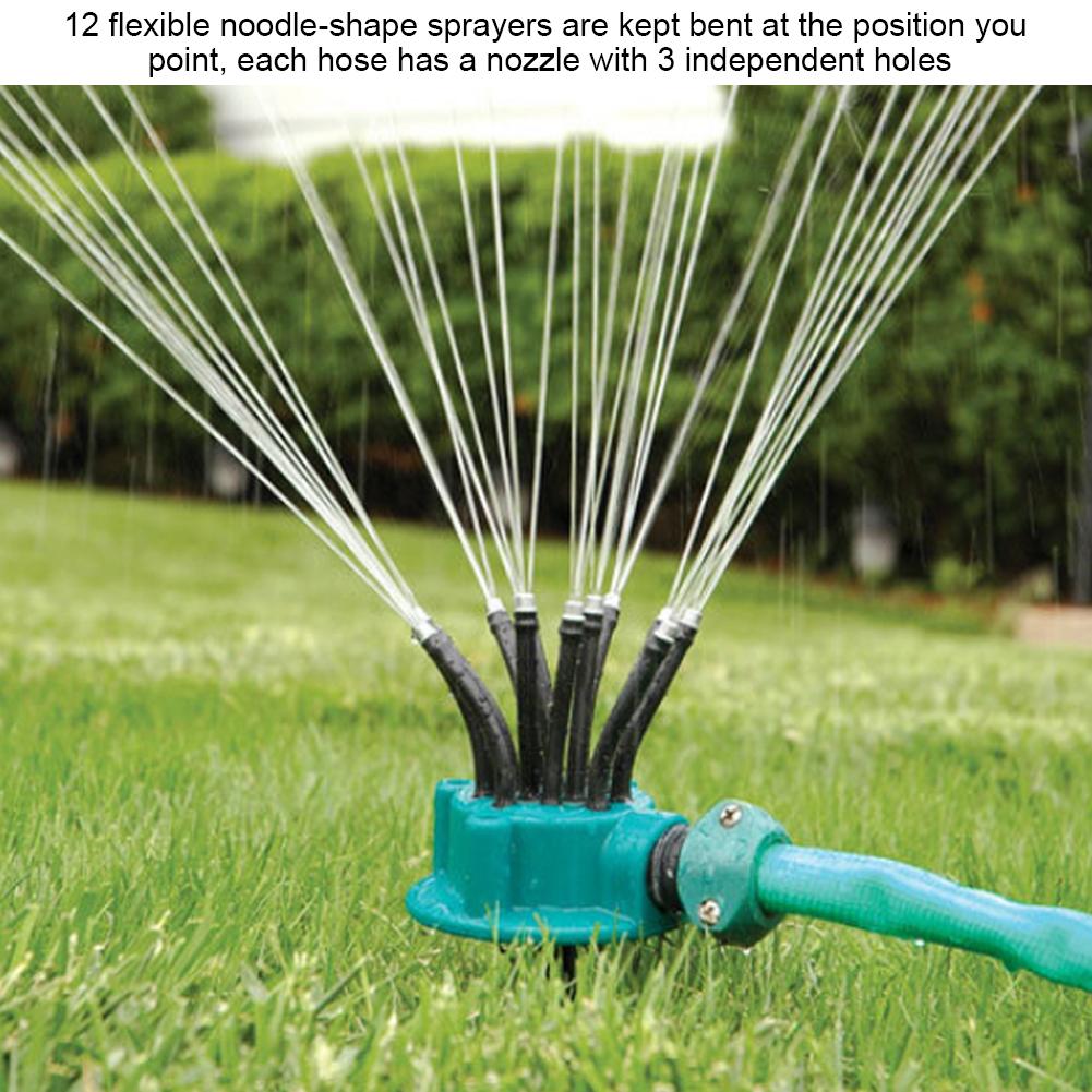 360 Degree Rotating Garden Automatic Multi Heads Sprinkler for Agricultural Irrigation Irrigating Tool Garden Supplies Sprinkler