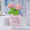Fashion Plush Keychain Cute Potted Sunflower Kitten Green Bamboo Doll Pendant