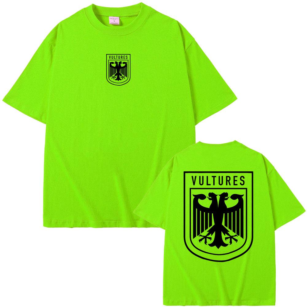 Rapper Kanye West Vultures Nové Hudební Album Grafická Pánská Dámská Hip Hopová Móda Oversized Trička Pánské 100% Bavlněné Tričko