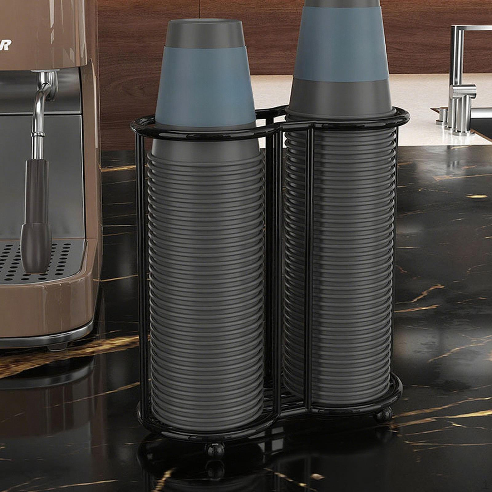 

Cup Holder Coffee Dispenser Container Lightweight Decoration Storage Rack Organizer for Double cup
