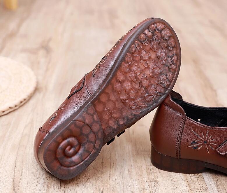 Fashion GKTINOO Ladies Genuine Leather Breathable Woman Summer Shoes 2025 Hollow Comfortable Female Flat Shoes Women Handmade Sandals