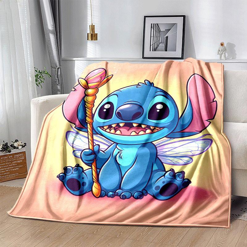 1pc Stitch Printing Blanket - Soft, All-Season Throw for Living Room, Bedroom,Travel
