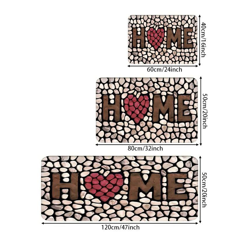 

1PC, HOME retro stone pastoral style living room entrance door carpet mat, absorbent non-slip kitchen bathroom bathroom mat, can 400MMx600MM