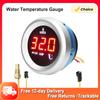 52mm Wassertemperaturanzeige Auto Digitales Messgerät LED-Anzeige 9-36V mit Temperatursensor Alarmfunktion Wassertemperaturanzeige