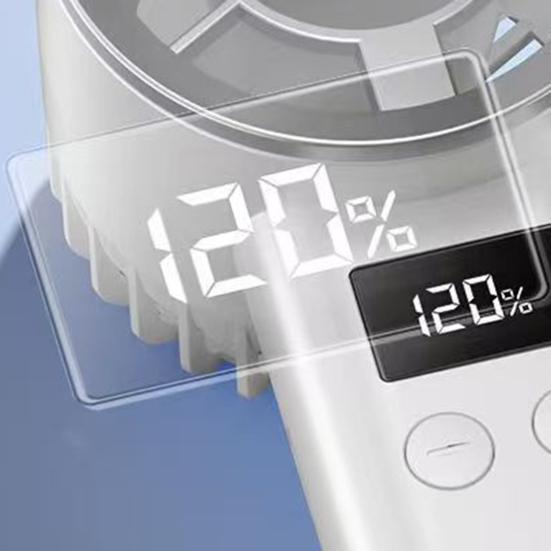 Ventilador de Mano Mini de 120 Velocidades Pantalla LCD Recargable por USB Ventilador de Refrigeración por Hielo Ventilador Personal Pequeño Portátil para Viajes de Verano al Aire Libre