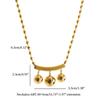 Western-style Trendy Stainless Steel Bead Pendant Necklace WomenEurope America Style Non-fading 18k Gold-plated Lightweight