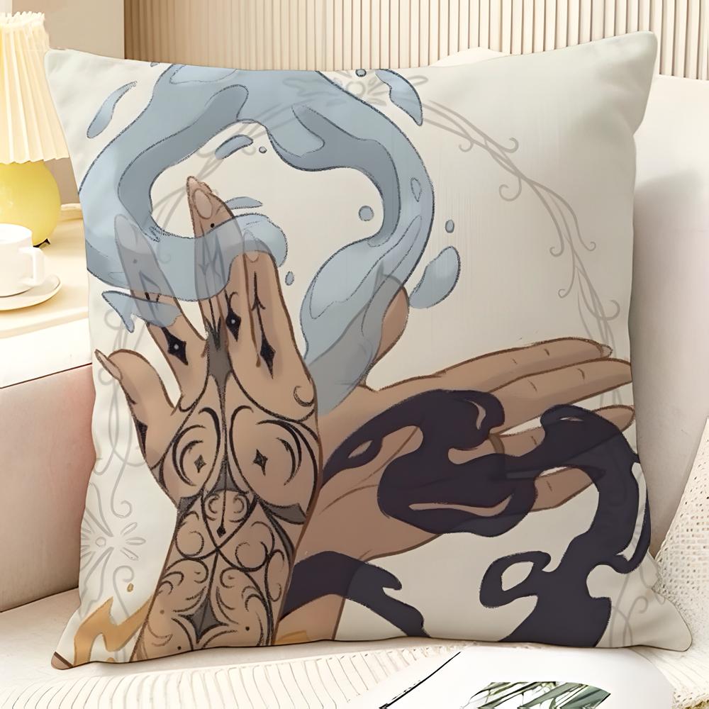 Novel AA Court of Thorns and Roses Natural Linen Organic Fabric DoubleSided Printing Sofa Home Decor Gift Pillow Case