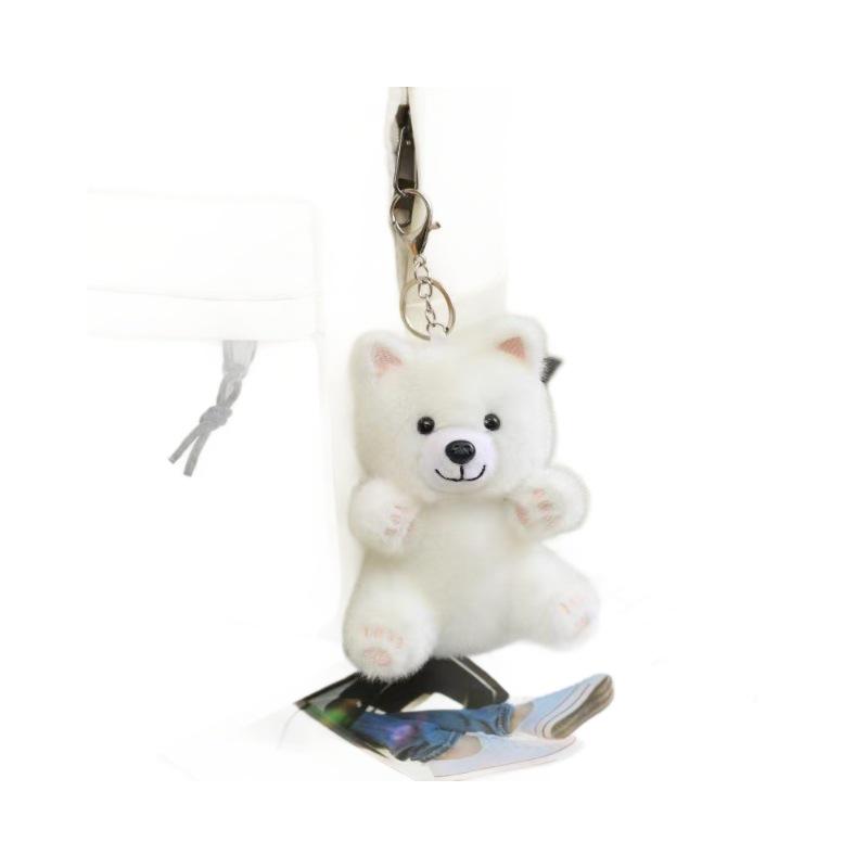 Xiaohongshu Cute Plush Samoyed Keychain Doll - Ideal Healing Birthday Gift for Girls