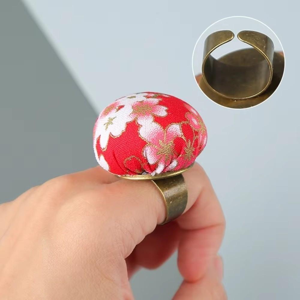 DIY Sewing Needle Cushion Handmade Pin Holder Retro Finger Ring Pincushion  Sewing Quilting Handy
