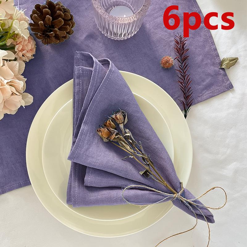 Tablecloth Napkin Durable Polyester Thick Placemat Reusable For Kitchen Dining Wedding Decoration Home