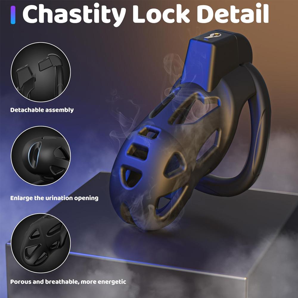 Jouets sexuels pour hommes, ensemble de Cage de chasteté masculine, Anti-verrouillage, anneau de pénis, Kit de Cage à coq, Bondage BDSM