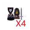 MOC Medieval Building Blocks Castle Knights Army Soldiers Warrior Accessories Warhorse Helmets Shields Armor Toy Gifts S036 DIY