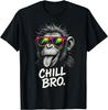 Monkey Gamer Tshirt Cool Sunglasses Graphic Print Funny Cotton Unisex Casual Gaming Summer Tee Trendy Comfortable Streetwear
