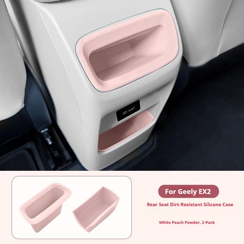 For Geely EX2 Car Rear Ventilation Anti Kick Storage Compartment Silicone Anti Dirt Box for Rear Seats Car Interior Accessories