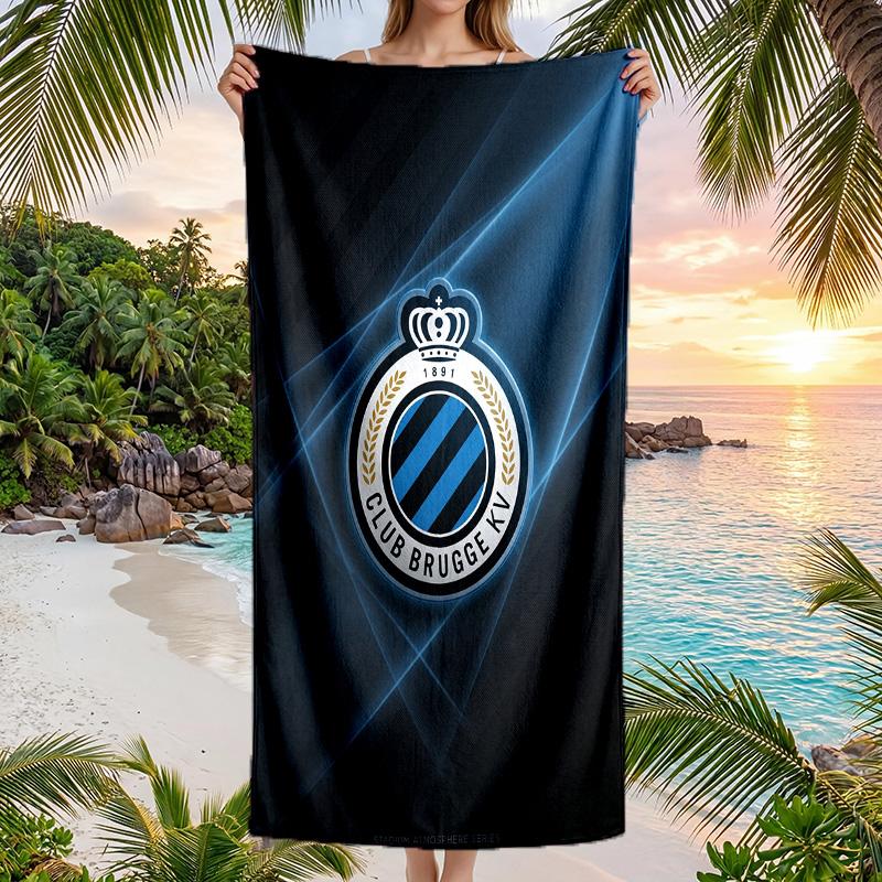 Club Brugge FC Print Quick Dry Beach Towel Microfiber Absorbent Portable Travel Swimming Towel