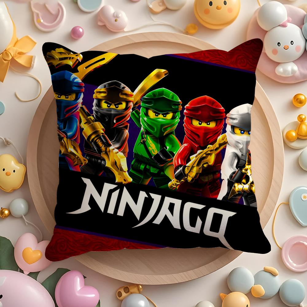 G-Game N-Ninjagos Pillow Case Soft Plush Fabric Double-Sided Printed Cushion Cover Warm Winter Sofa Pillow Case