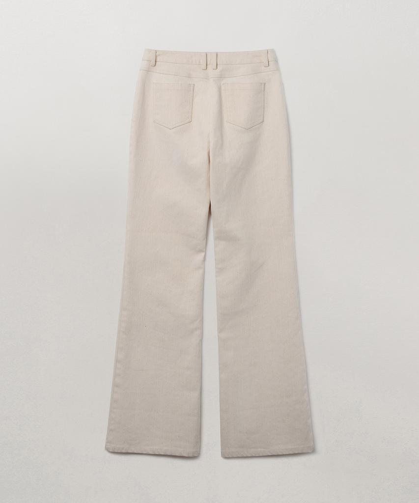 MOAT Velvet Denim Bootcut Pants (Ecru)