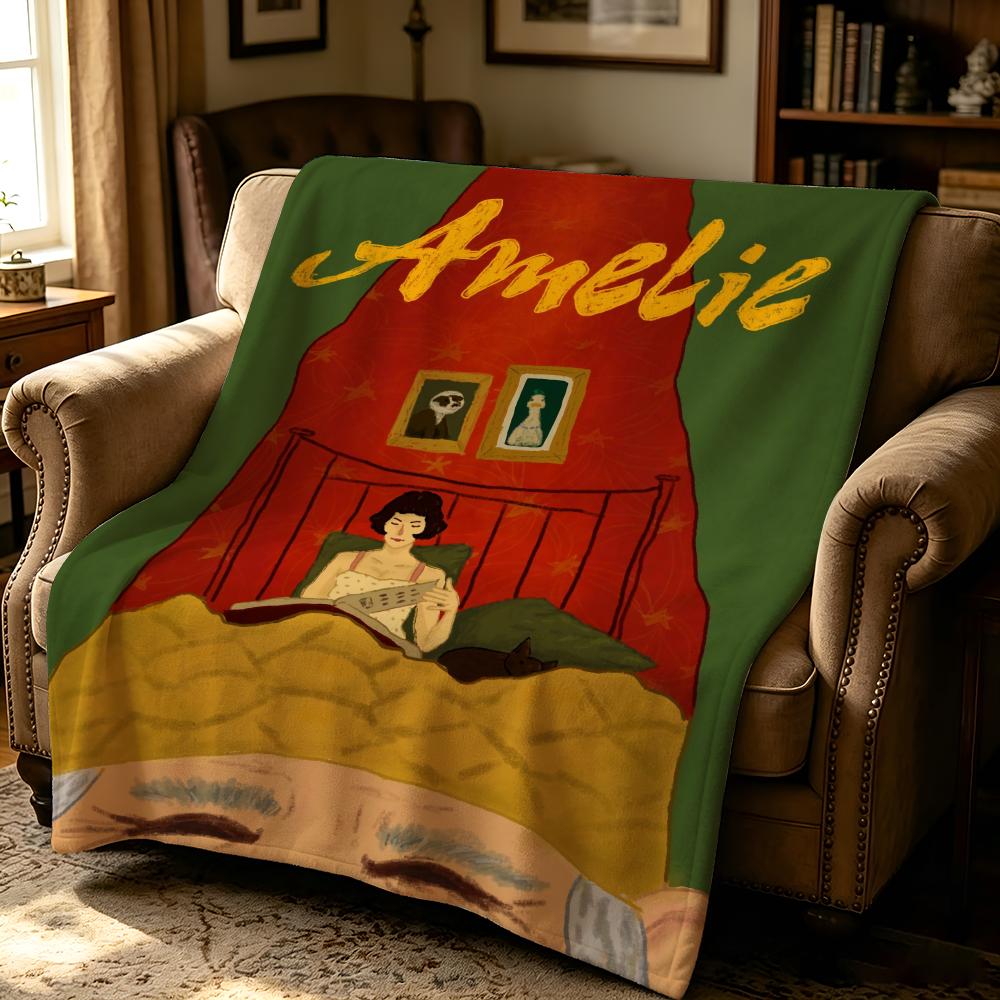 character a-amelie-e Throw Thick Comfort Flannel Quilt, Multi-scene Use Indoor Outdoor Daily Nap