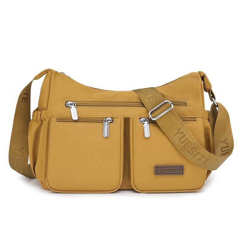 Fashion shoulder messenger bag women's large-capacity nylon canvas bag middle-aged mother bag multi-compartment business wallet