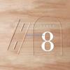 Y3NA 5 Set DIY Acrylic Blank Wedding Table Sign with Bottom Holder Supplies for Festival Party Dining Table Decoration