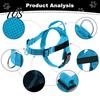 Ergonomic Pressure Relief Dog Harness No Pull Harness, Adjustable Nylon Vest with Handle, Breathable Dash-proof Control for Hiking Padded Medium Large
