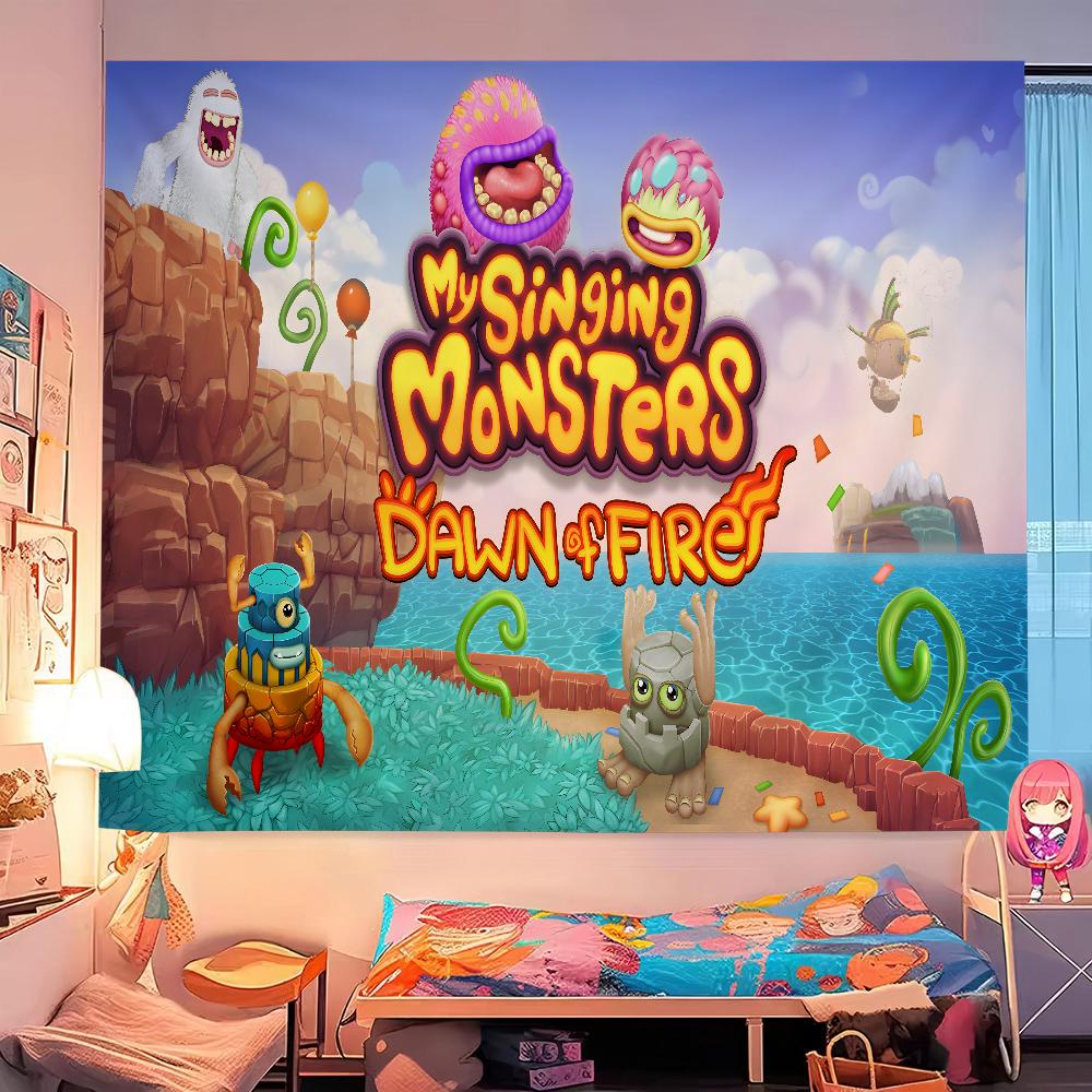 My Singing Monsters Video Game Chart Tapestry Art Science Fiction Room Home Decor Cheap Hippie Wall Hanging