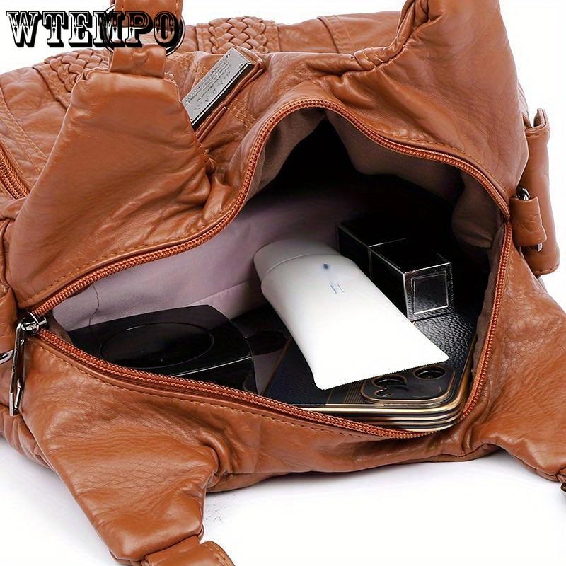 Luxuriöse Handtasche aus PU-Leder für Damen mit mehreren Taschen, lässige Designer-Umhängetasche, Crossbody-Stil, vielseitig für den täglichen Gebrauch