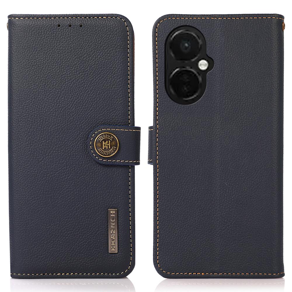 

KHAZNEH Для OnePlus Nord CE 3 Lite 5G/Nord N30 5G Чехол-кошелек для телефона с RFID-защитой, из натуральной кожи, с подставкой, чехол для телефона Blue