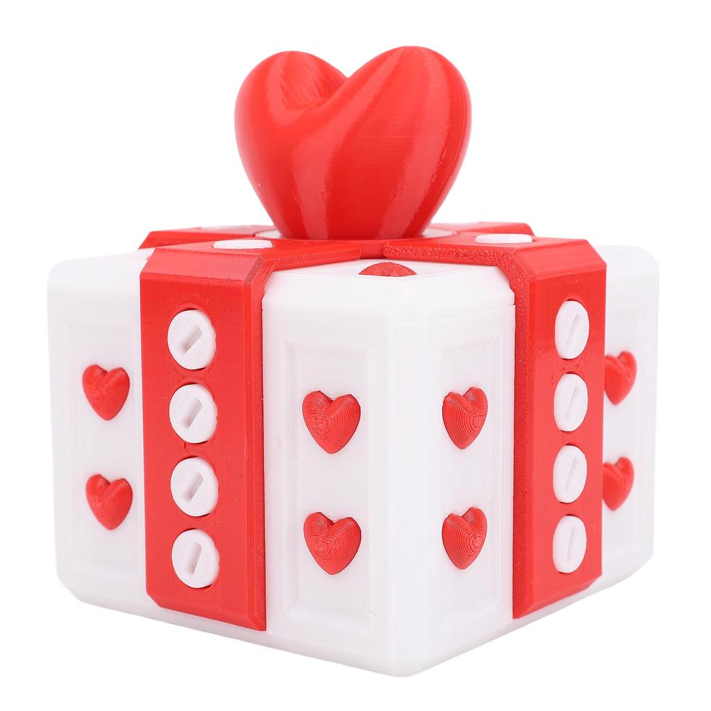 3.94in Annoying Gift Box with Screws 3D Printed Funny Prank Screw Box for Xmas Birthday Office Desktop Ornaments Red