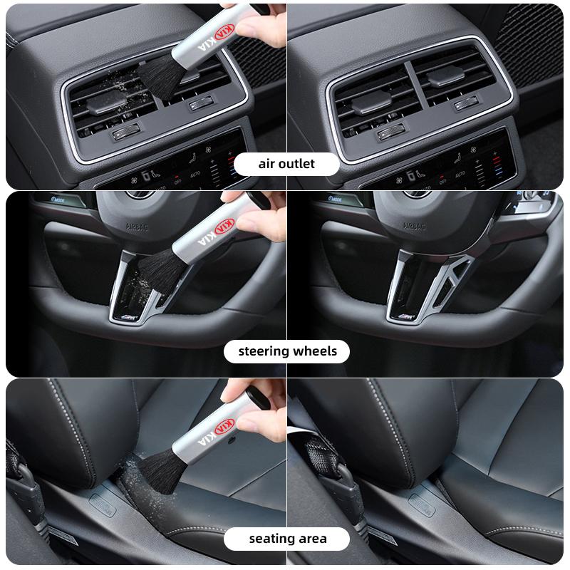 Car Seat Gap Cleaning Brush Air Conditioning Dust Removal Brush Valve For KIA K9 Sportage Niro K5 Carnival EV6 EV9 EV3 Stinger Rnqt40