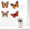 GORGECRAFT 6.3x6.3 4 Styles Spring Butterfly Vinyl Window Clings Non Adhesive Reble Window Decals Stairway Sliding Glass Door Stickers Film to