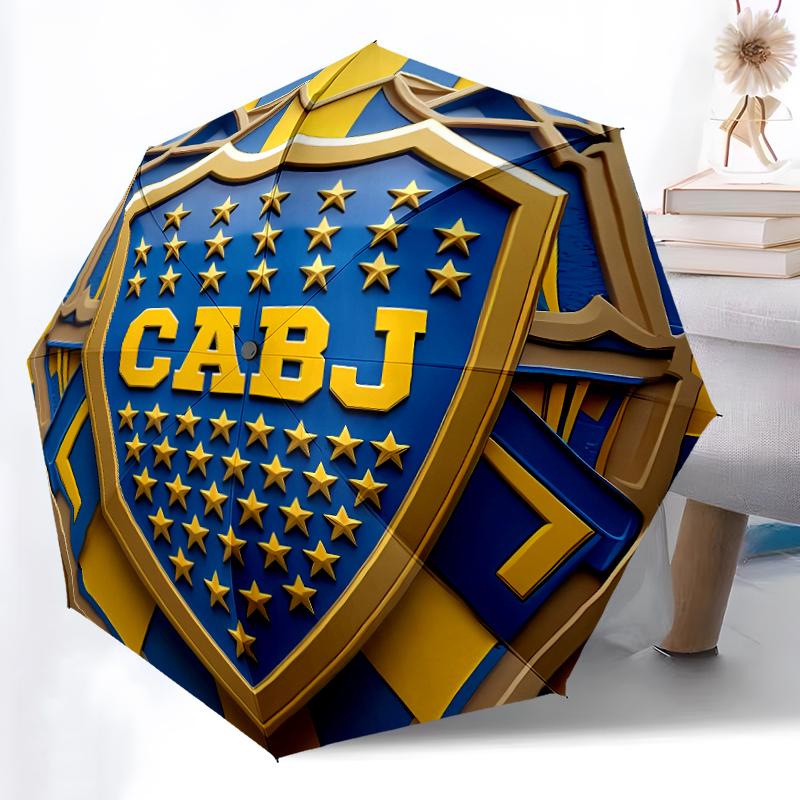 Printed Club Atlético Boca Juniors Printed Folding Umbrella,Outdoor,Leisure,And Travel Umbrella,Durable Umbrella Fabric,Birthday And Holiday Gift