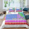 Copripiumino Scienza Tavola Periodica degli Elementi Set Letto Amanti della Chimica Immagine per l'Apprendimento Set Letto in Poliestere Blu Viola