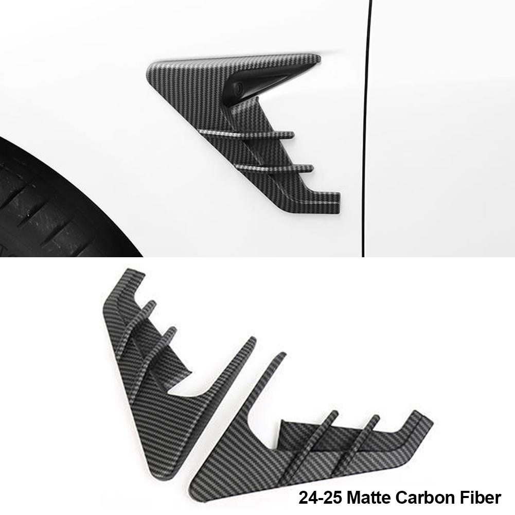 

2 шт. комплект защитных чехлов для боковой камеры автомобиля, декоративные наклейки, аксессуары для модификации автомобиля для Tesla Model 3 Moel Y 2020-2025 24-25 Matte Carbon Fiber