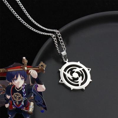 Spiel Genshin Impact Halskette Fatui Vorboten Scaramouche Kunikuzushi Cosplay Unisex Anhänger Choker Wanderer Barde Schmuck