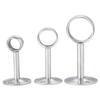 1Pcs Stainless Steel Pipe Bracket 19/22/25mm Half/All Pass Wardrobe Rail Support Flange Wardrobe Hanger