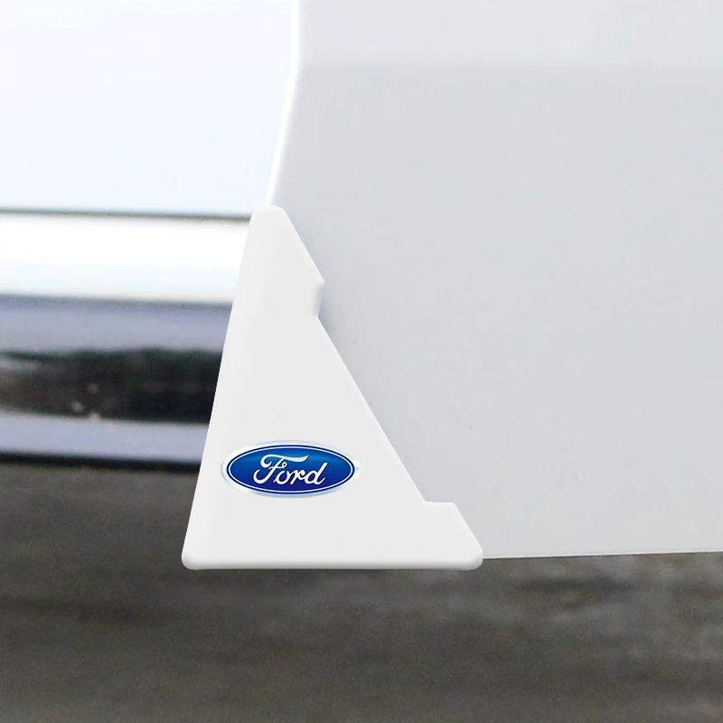 Car Sticker 2026 2025 Hot 2PCS Silicone Car Door Corner Cover Bumper Collision Anti-scratch Protector For Ford Focus Fiesta EcoS