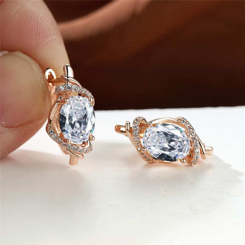 Owalne Zielone Niebieskie Różowe Żółte Czerwone Kamienie Vintage Kolczyki Koła Dla Kobiet Złoty Kolor Ślubne Zapięcia do Uszu Biżuteria Zaręczynowa Prezent