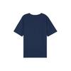 Maison Kitsune Ribbed Trim Letter Print Crew Neck Short Sleeve T-Shirt Men Tops Dark-Blue MM00111KJ0118-P476
