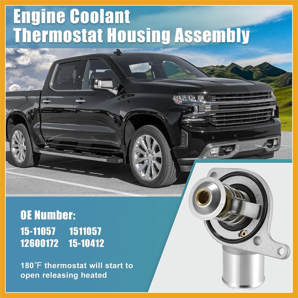 Kühlmittelthermostatgehäuse Wassereinlassbaugruppe 15-11057 12600172 15-10412 für Chevy Silverado Suburban für Cadillac Escalade für GMC Sierra