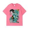 275 GSM Washed T-shirts 100% Cotton Saint Seiya V8 Shiryu Print Unisex Heavy Cotton T Shirt