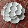 Portable Ceramic Paint Palette 6/7/8/9 Grids Porcelain Palette Mixing Colour Tray  Watercolor Dish